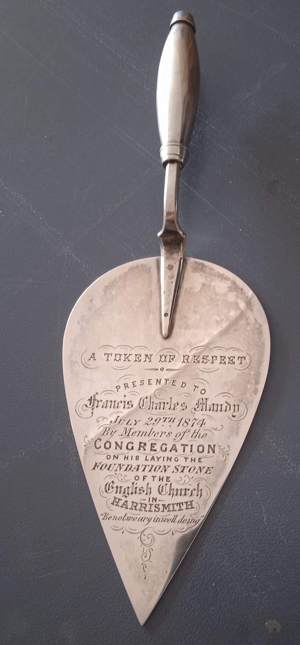 Harrismith anglican church trowel